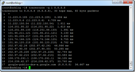 traceroute